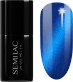 Semilac UV Hybrid Silk Effect - Гибридный лак для ногтей с использованием УФ / СВ-лампы, 7 мл, оттенок 466 Blue Silk Pyjamas — фото 1