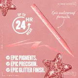 NYX Professional Makeup Epic Ink Glitz - Металлический карандаш для глаз, 1 мл, оттенок Bootcut Bling — фото 4