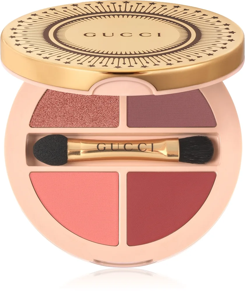 Gucci Gucci Beauty Palette de Beaute Quatuor - Палетка косметики: многофункциональный продукт для макияжа глаз, губ и лица оттенок 02 Rosa Nitida, 6 g