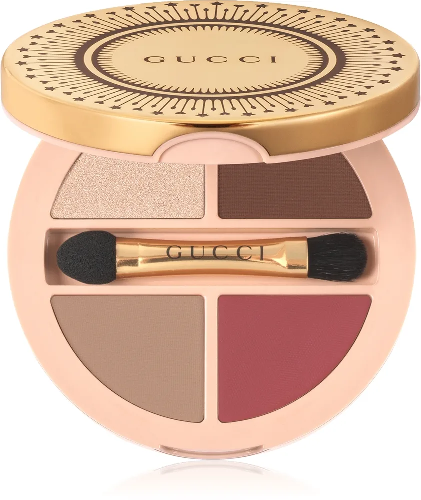 Gucci Gucci Beauty Palette de Beaute Quatuor - Палетка косметики: многофункциональный продукт для макияжа глаз, губ и лица оттенок 01 Summerina Brown, 6 g