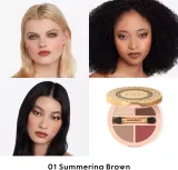Gucci Gucci Beauty Palette de Beaute Quatuor - Палетка косметики: многофункциональный продукт для макияжа глаз, губ и лица оттенок 01 Summerina Brown, 6 g — фото 4