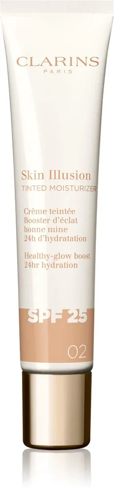Clarins Skin Illusion Tinted Moisturizer - Крем тонирующий SPF 25, 40 мл, оттенок 02.5