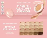 TIRTIR Mask Fit Aura Cushion Mini - Матирующий макияж в губке, 4 г, оттенок 13N Fair Ivory — фото 7