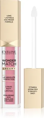 Eveline Cosmetics Wonder Match - Долговременная матовая помадка в жидкой форме с гиалуроновой кислотой, 6 мл
