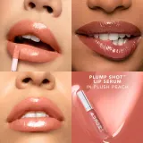 Buxom PLUMP SHOT COLLAGEN PEPTIDES ADVANCED PLUMPING LIP SERUM - Блеск для губ, придающий объем оттенок SHEER TINTS - Plush Peach, 4 ml — фото 3
