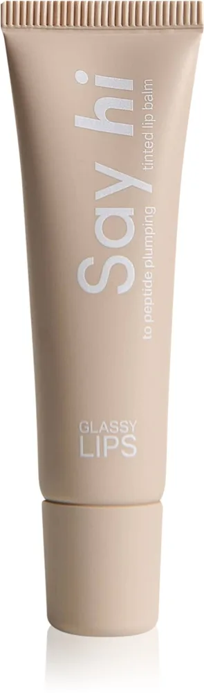 Say Hi Glassy Lips - Тонирующий бальзам для губ с пептидами, 10 мл, оттенок Nude