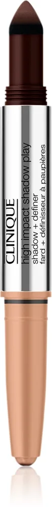 Clinique High Impact Shadow Play - Тени для век в карандаше двойной оттенок Café Au Lait, 1 g
