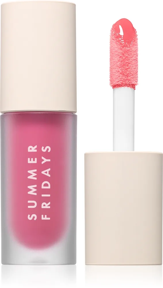 Summer Fridays Dream Lip Oil - Блеск для губ: олейк навилжающий до уст, 4 мл, оттенок Pink Cloud