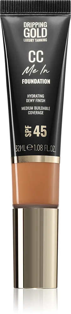 Dripping Gold CC Me In - Легкое тональное средство SPF 45 оттенок Chestnut 8.5, 32 ml