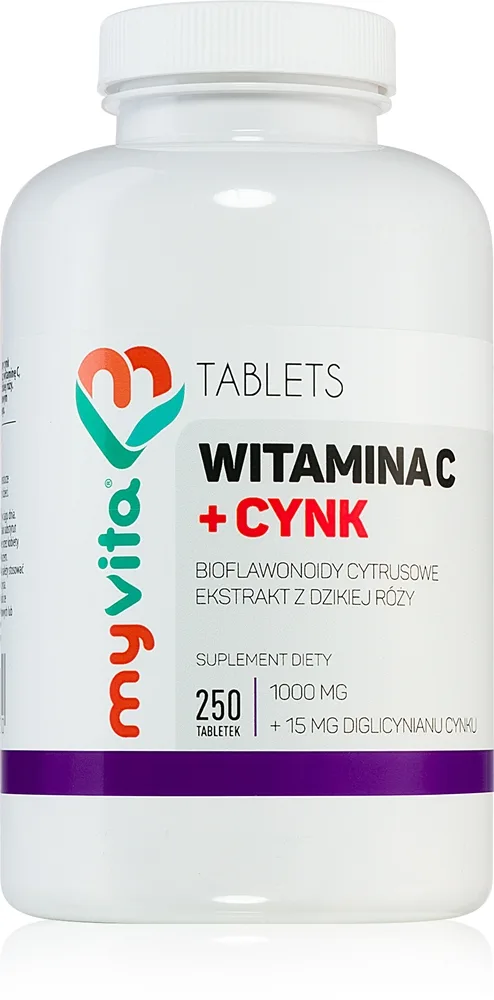MyVita Witamina C + Cynk - Таблетки для поддержки иммунитета, 100 tabletek