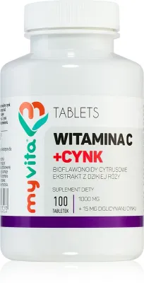 MyVita Witamina C + Cynk - Таблетки для поддержки иммунитета, 100 tabletek
