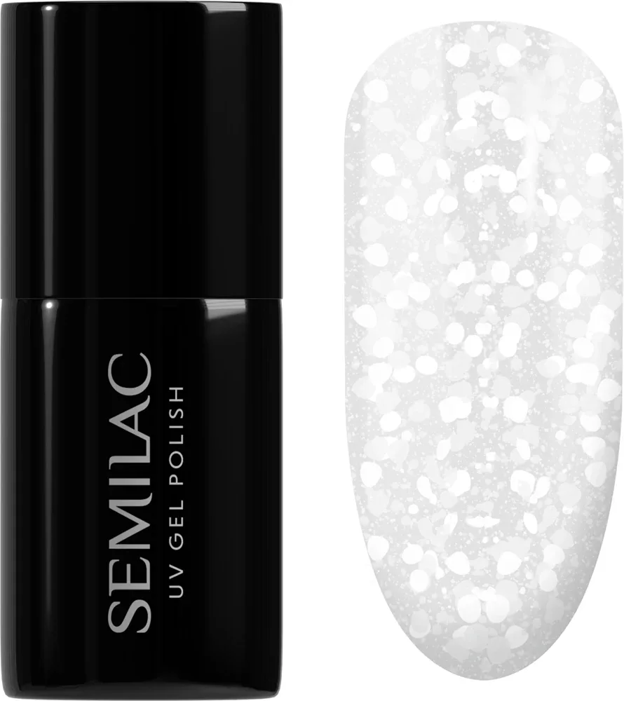 Semilac UV Hybrid Crushed_ICE - Гибридный лак для ногтей с использованием УФ / СВ-лампы оттенок 490 Ice Crushed, 7 ml