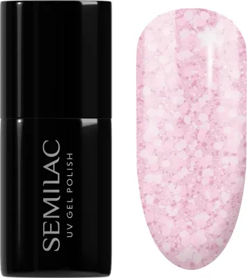 Semilac UV Hybrid Crushed_ICE - Гибридный лак для ногтей с использованием УФ / СВ-лампы, 7 мл