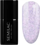 Semilac UV Hybrid Crushed_ICE - Гибридный лак для ногтей с использованием УФ / СВ-лампы оттенок 492 Icy Lavender Bliss, 7 ml — фото 1