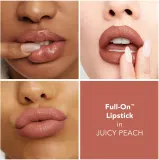 Buxom FULL-ON SATIN LIPSTICK - Кремовая помада для губ с эффектом увеличения оттенок Juicy Peach, 2 ml — фото 3