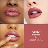 Buxom FULL-ON SATIN LIPSTICK - Кремовая помада для губ с эффектом увеличения оттенок Dolly Doll, 2 ml — фото 3