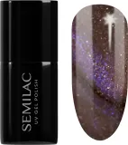 Semilac UV Hybrid Galaxy Flash - Гибридный лак для ногтей с использованием УФ / СВ-лампы оттенок 827 AI Brown, 7 ml — фото 1