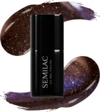 Semilac UV Hybrid Galaxy Flash - Гибридный лак для ногтей с использованием УФ / СВ-лампы оттенок 827 AI Brown, 7 ml — фото 2