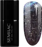Semilac UV Hybrid Galaxy Flash - Гибридный лак для ногтей с использованием УФ / СВ-лампы оттенок 828 Grey Holo, 7 ml — фото 1