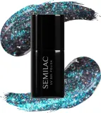 Semilac UV Hybrid Galaxy Flash - Гибридный лак для ногтей с использованием УФ / СВ-лампы оттенок 828 Grey Holo, 7 ml — фото 2
