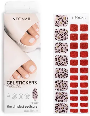 NEONAIL Easy On Gel Stickers - Наклейки на ногти для использования с УФ/СВ-лампой, 32 шт