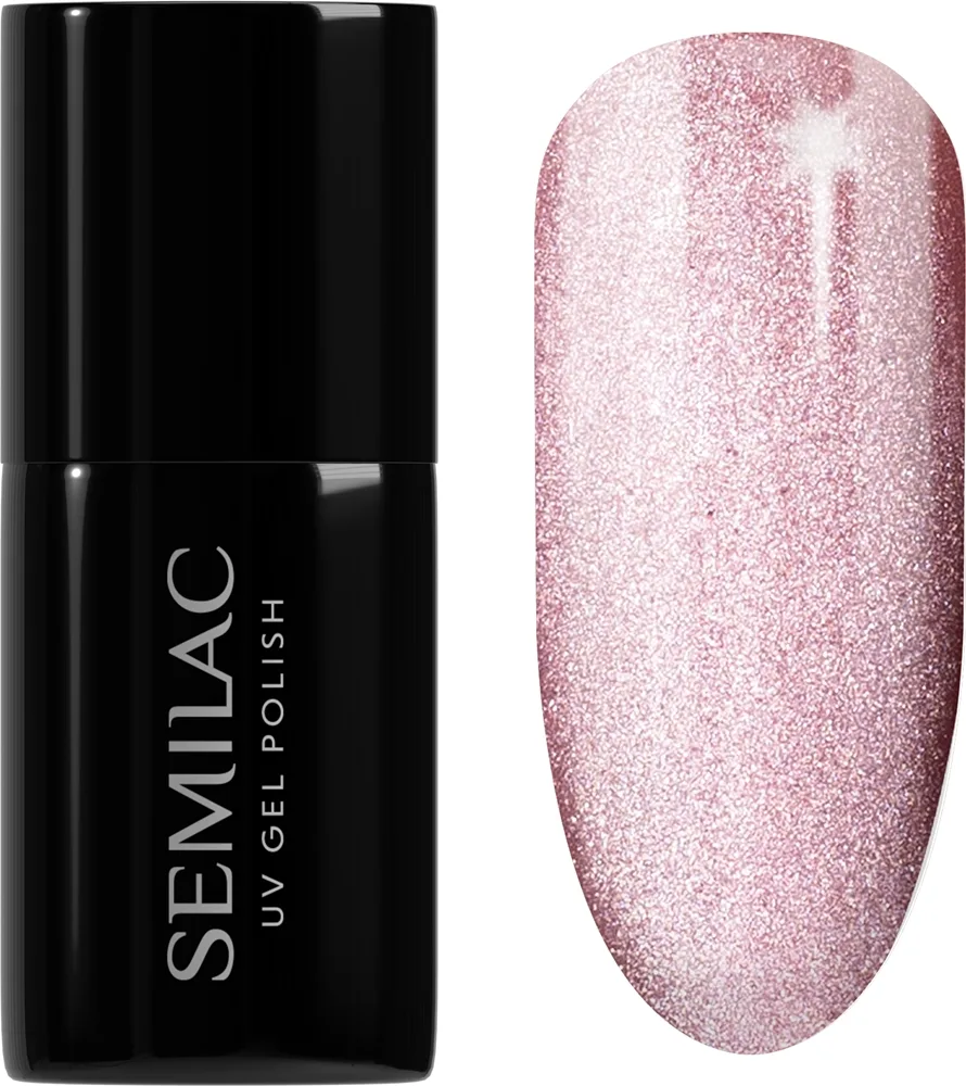 Semilac UV Hybrid Gloss GALA - Гибридный лак для ногтей с использованием УФ / СВ-лампы, 7 мл, оттенок 663 Blush Gloss