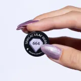Semilac UV Hybrid Gloss GALA - Гибридный лак для ногтей с использованием УФ / СВ-лампы оттенок 664 Lilac Gloss, 7 ml — фото 4