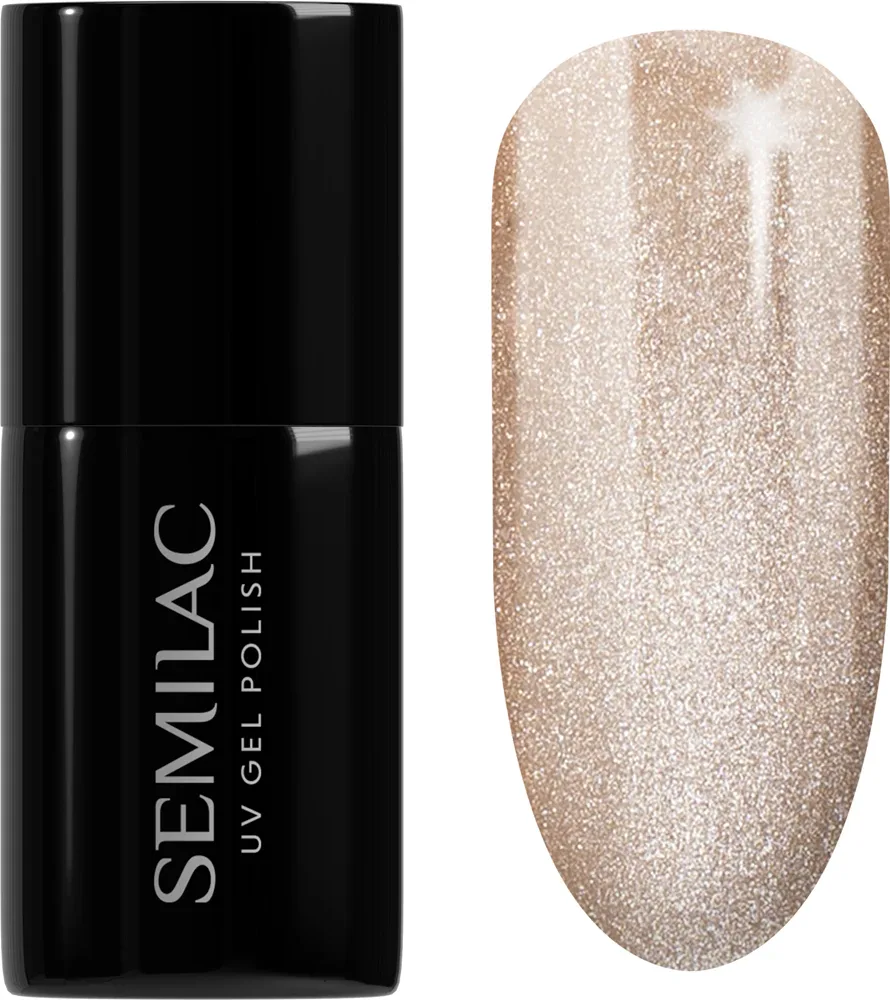 Semilac UV Hybrid Gloss GALA - Гибридный лак для ногтей с использованием УФ / СВ-лампы оттенок 661 Linen Gloss, 7 ml