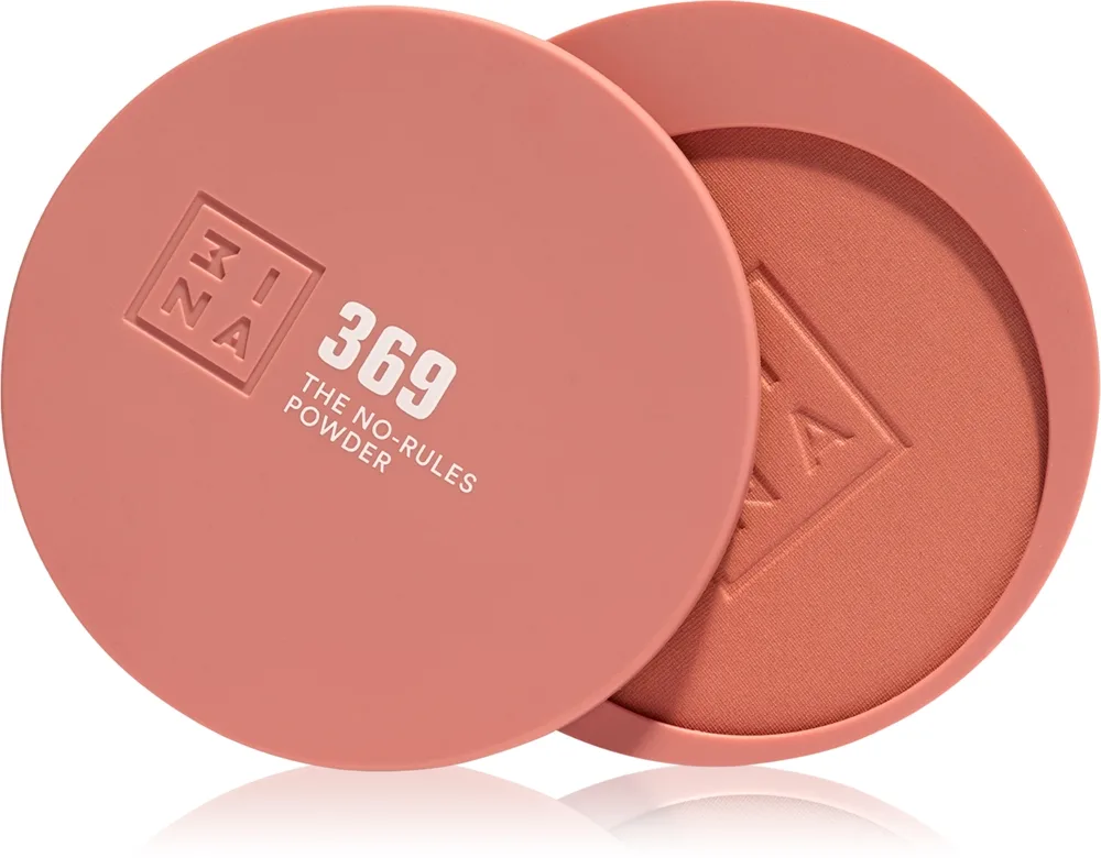 3INA The No-Rules Powder - Многофункциональный косметический продукт для макияжа глаз, губ и лица оттенок 369 - Peach pink, matte, 8 g