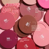 3INA The No-Rules Powder - Многофункциональный косметический продукт для макияжа глаз, губ и лица оттенок 369 - Peach pink, matte, 8 g — фото 4