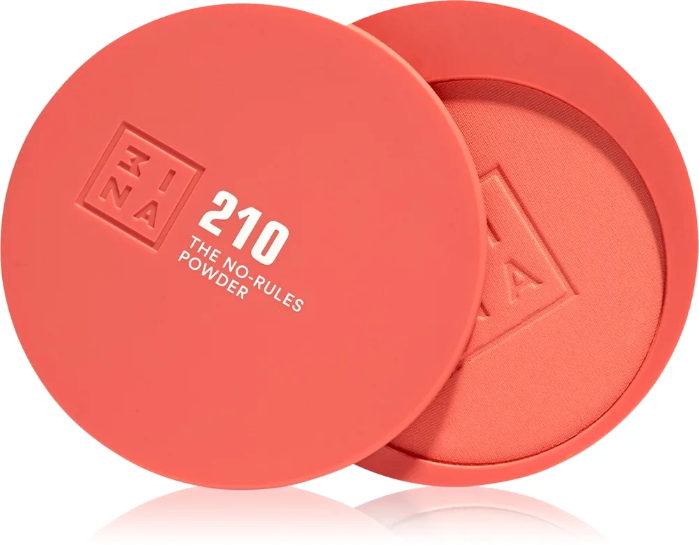 3INA The No-Rules Powder - Многофункциональный косметический продукт для макияжа глаз, губ и лица оттенок 210 - Light coral, matte, 8 g