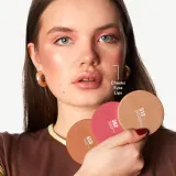 3INA The No-Rules Powder - Многофункциональный косметический продукт для макияжа глаз, губ и лица, matte bronzer, 8 г, оттенок 658 - Warm honey beige, matte bronzer — фото 2