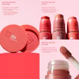 3INA The No-Rules Powder - Многофункциональный косметический продукт для макияжа глаз, губ и лица, matte bronzer, 8 г, оттенок 658 - Warm honey beige, matte bronzer — фото 5