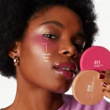 3INA The No-Rules Powder - Многофункциональный косметический продукт для макияжа глаз, губ и лица, matte bronzer, 8 г, оттенок 371 - Electric pink, matte — фото 2