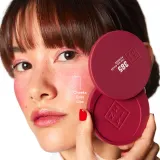 3INA The No-Rules Powder - Многофункциональный косметический продукт для макияжа глаз, губ и лица, matte bronzer, 8 г, оттенок 385 - Raspberry pink, shimmer — фото 2