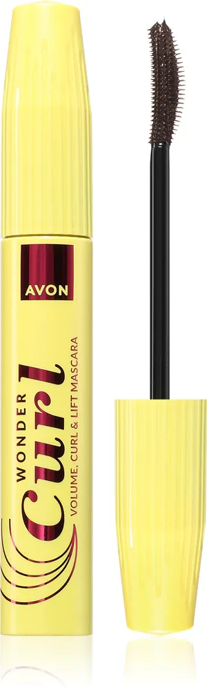 Avon Wonder Curl - Тушь для ресниц: подкручивающая и увеличивающая объем, 10 мл, оттенок Brown Black