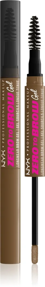 NYX Professional Makeup Zero To Brow Gel - Гель для бровей с аппликатором, 2 мл, оттенок 03 Taupe