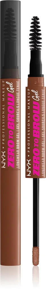NYX Professional Makeup Zero To Brow Gel - Гель для бровей с аппликатором, 2 мл, оттенок 04 Auburn
