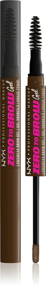 NYX Professional Makeup Zero To Brow Gel - Гель для бровей с аппликатором, 2 мл, оттенок 06 Chocolate