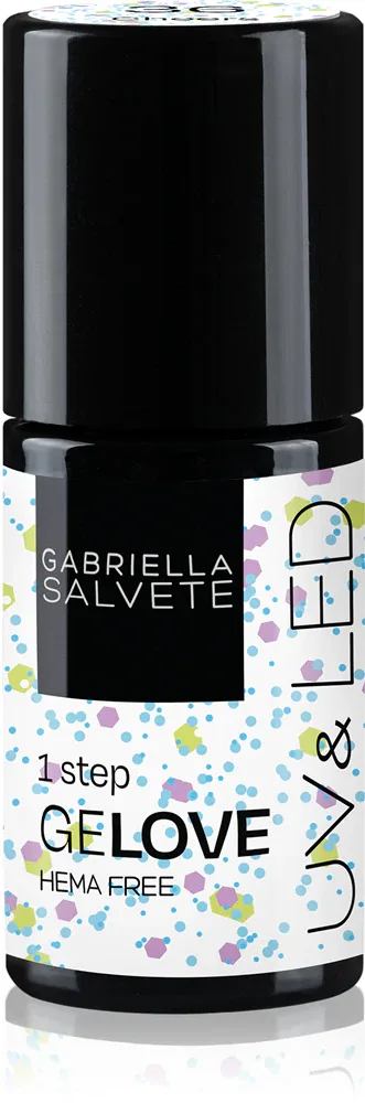 Gabriella Salvete GeLove One Step - Гибридный лак для ногтей с использованием УФ / СВ-лампы с блестками, 8 мл, оттенок 36 Cheers