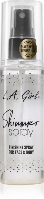 L.A. Girl Cosmetics Shimmer Spray - Спрей для фиксации макияжа для лица и тела. Подчеркивает загар., 80 мл