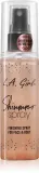 L.A. Girl Cosmetics Shimmer Spray - Спрей для фиксации макияжа для лица и тела. Подчеркивает загар., 80 мл, оттенок Rose Gold — фото 1