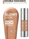 flormar Double Radiance Primer - Розовая база под макияж с SPF 10 оттенок 001 Sparkling Wine, 30 ml — фото 3