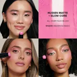 Nudestix Nudies Matte + Glow Core - Многофункциональный косметический продукт для макияжа глаз, губ и лица., 6 г, оттенок Magenta Magic — фото 3
