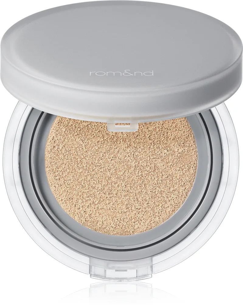 rom&nd Nu Zero Cushion - Легкий защитный тональный крем в губке с осветляющим эффектом, 15 г, оттенок 03 Natural 21