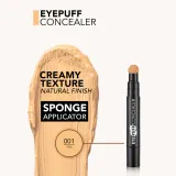 flormar Eye Puff Concealer - Корректор в жидкой текстуре с аппликатором в виде губки, 3 мл, оттенок 001 Fair — фото 3
