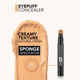 flormar Eye Puff Concealer - Корректор в жидкой текстуре с аппликатором в виде губки, 3 мл, оттенок 003 Soft Beige — фото 3