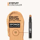flormar Eye Puff Concealer - Корректор в жидкой текстуре с аппликатором в виде губки оттенок 002 Light, 3 ml — фото 3