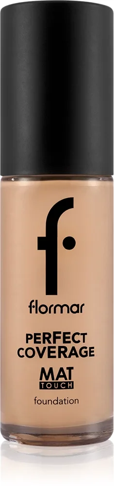 flormar Perfect Coverage Mat Touch Foundation - Матирующий тональный крем для жирной и комбинированной кожи оттенок 301 Soft Beige, 30 ml