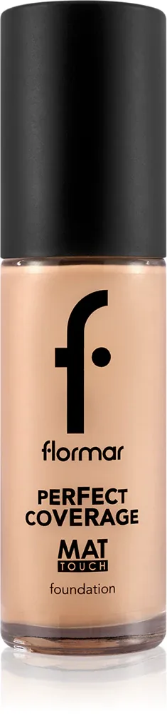 flormar Perfect Coverage Mat Touch Foundation - Матирующий тональный крем для жирной и комбинированной кожи, 30 мл, оттенок 308 Fair Ivory